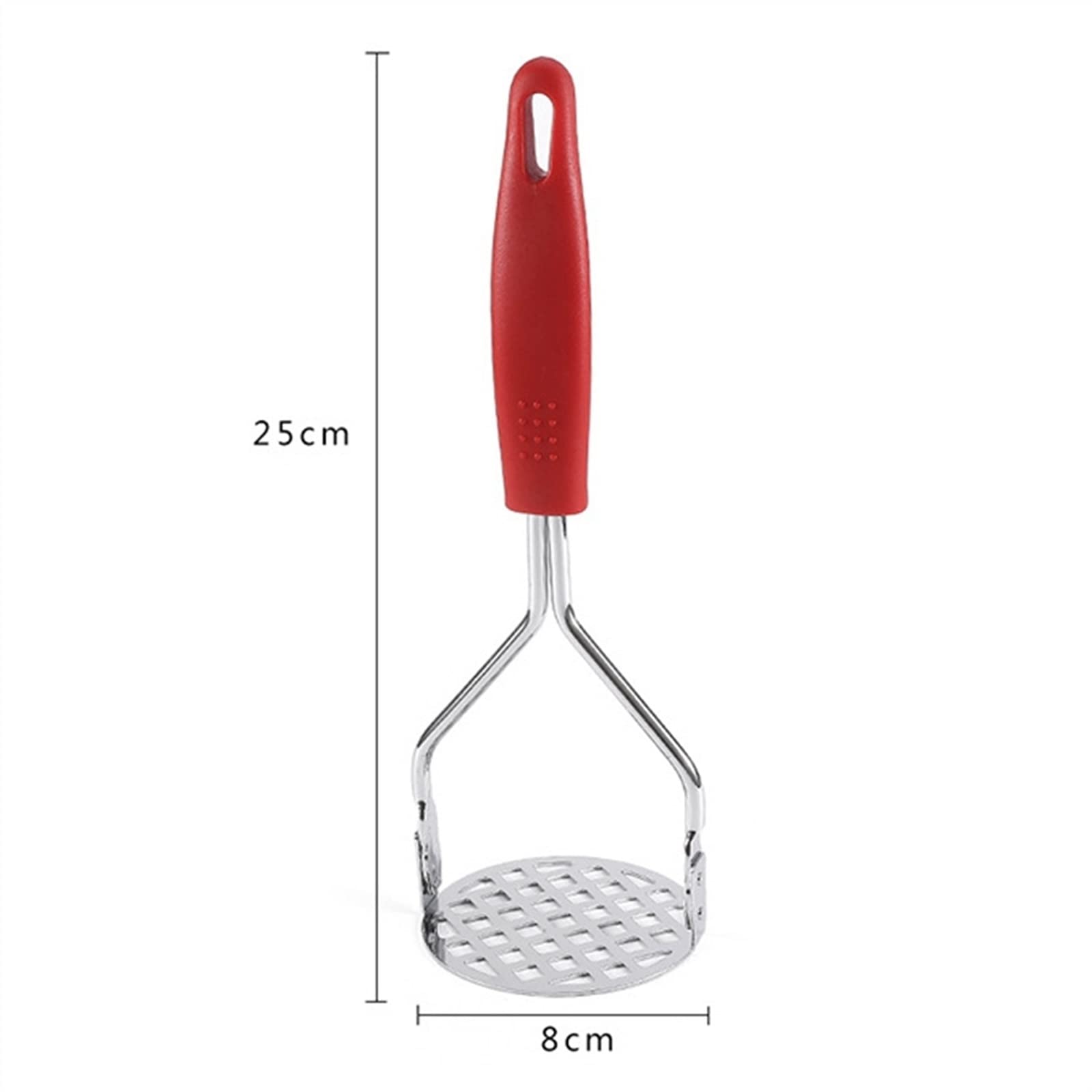 Trjgtas Kartoffelstampfer Kartoffelstampfer Küchenwerkzeug Kartoffelstampfer Bodenstampfer Stampfschüsselstampfer Edelstahl Perfekt for Obst Kartoffel Avocado Blumenkohl Gemüse Fleischstampfer