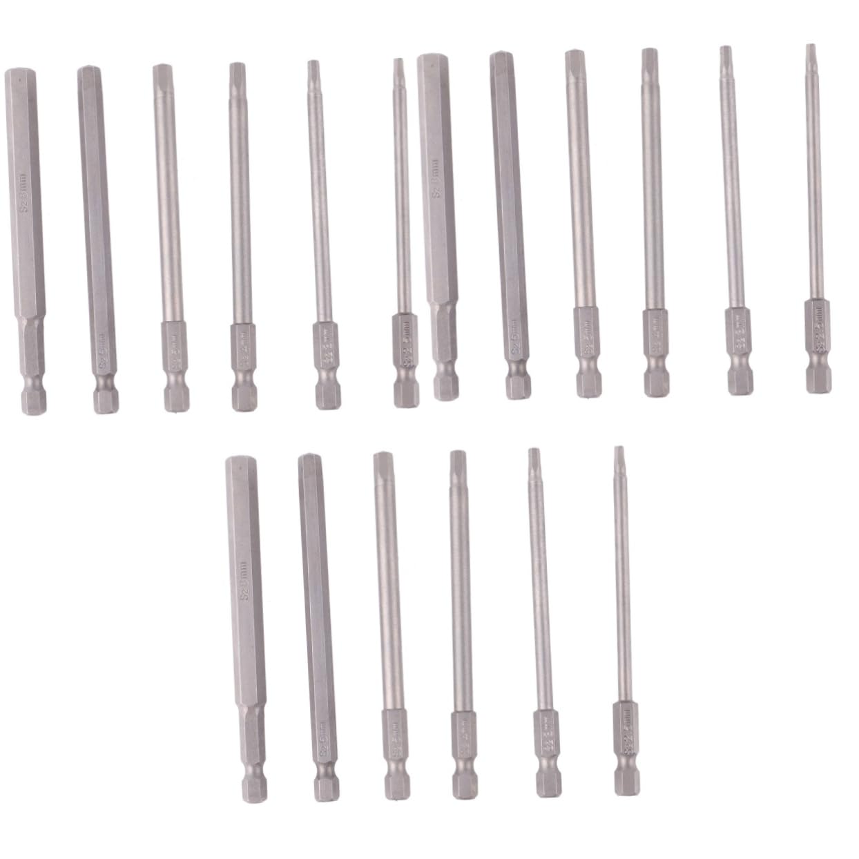 Operitacx 3 Set Punta Esagonale Estrattore A Vite Spogliato Magnetico Esagono Cacciavite Estrattore Di Bulloni Rotti Silver 6 Pezzi * 3