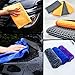 OKAYC 10 Pcs Car Wash Kit for Interior and Exterior Cleaning Including Microfiber Cloths Sponge Duster Tire Brush Window Water Squeegee Foldable Bucket Storage Box