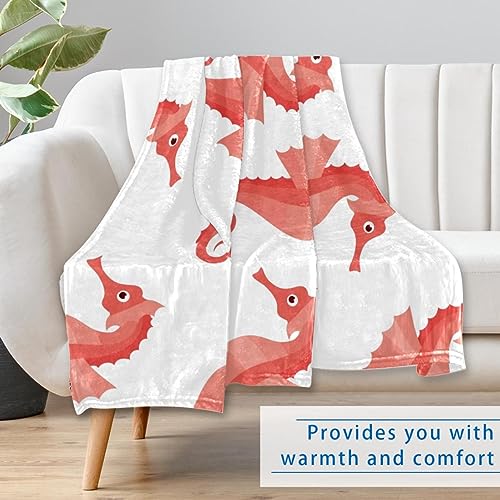 Couverture douce et chaude imprimé hippocampe lit bébé - 7