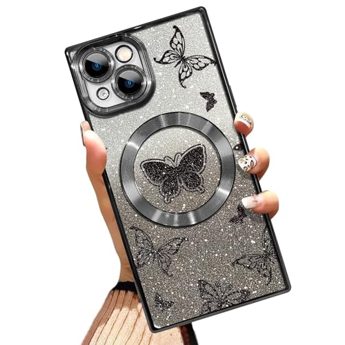 Coque iPhone 15 Pro Max MagSafe léopard paillettes antichoc stylée