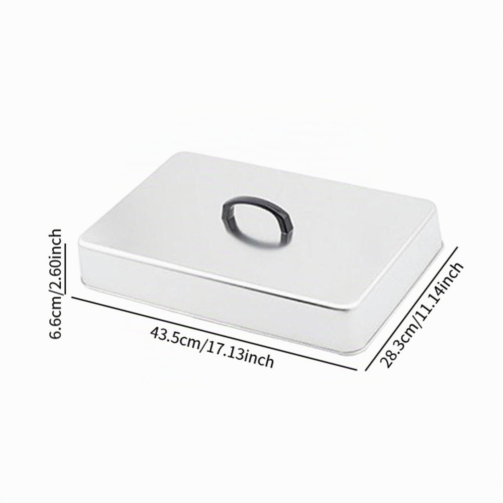 Couvercle de Cuisson pour Hamburger, Cloche Plancha En Acier Inoxydable, Cloche de Cuisson pour Plancha, Dôme de Fonte de Fromage Polyvalent, pour Steaks, Sandwichs Teppanyaki, 43.5 X 28.3 X 6.6 Cm