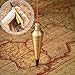 Leriton 8 oz Brass Plumb Bob with Replaceable Steel Tip 20 ft String & Hook 2 Carpenter Pencils & Sharpener Accurate Measuring Plum Bob Tool for Contractors Masons DIY Building Surveying(Classic)