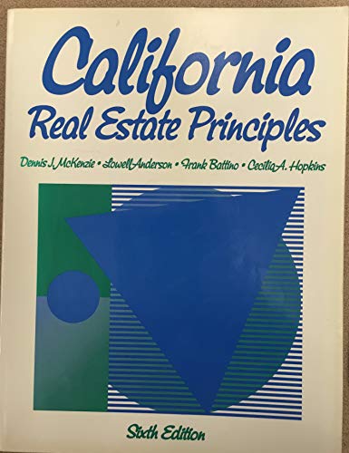 California Real Estate Principles 0324142501 Book Cover