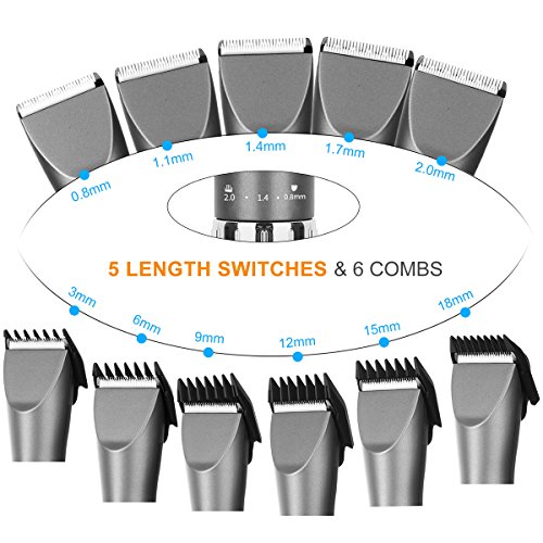 Sminiker Professional Hair Clippers Cordless Barber Shavers Rechargeable Hair Cutting Kit With 1 Hairdressing Cape 2 Scissors 9 Comb Guides #TOP2
