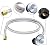 MOFLAME Propane Regulator and Hose for Universal Grill Regulator Replacement Parts, 4 FT Stainless Braided Hose,3/8" Female Flare Nut for Weber, Charbroil, Nexgrill and More Propane BBQ Gril
