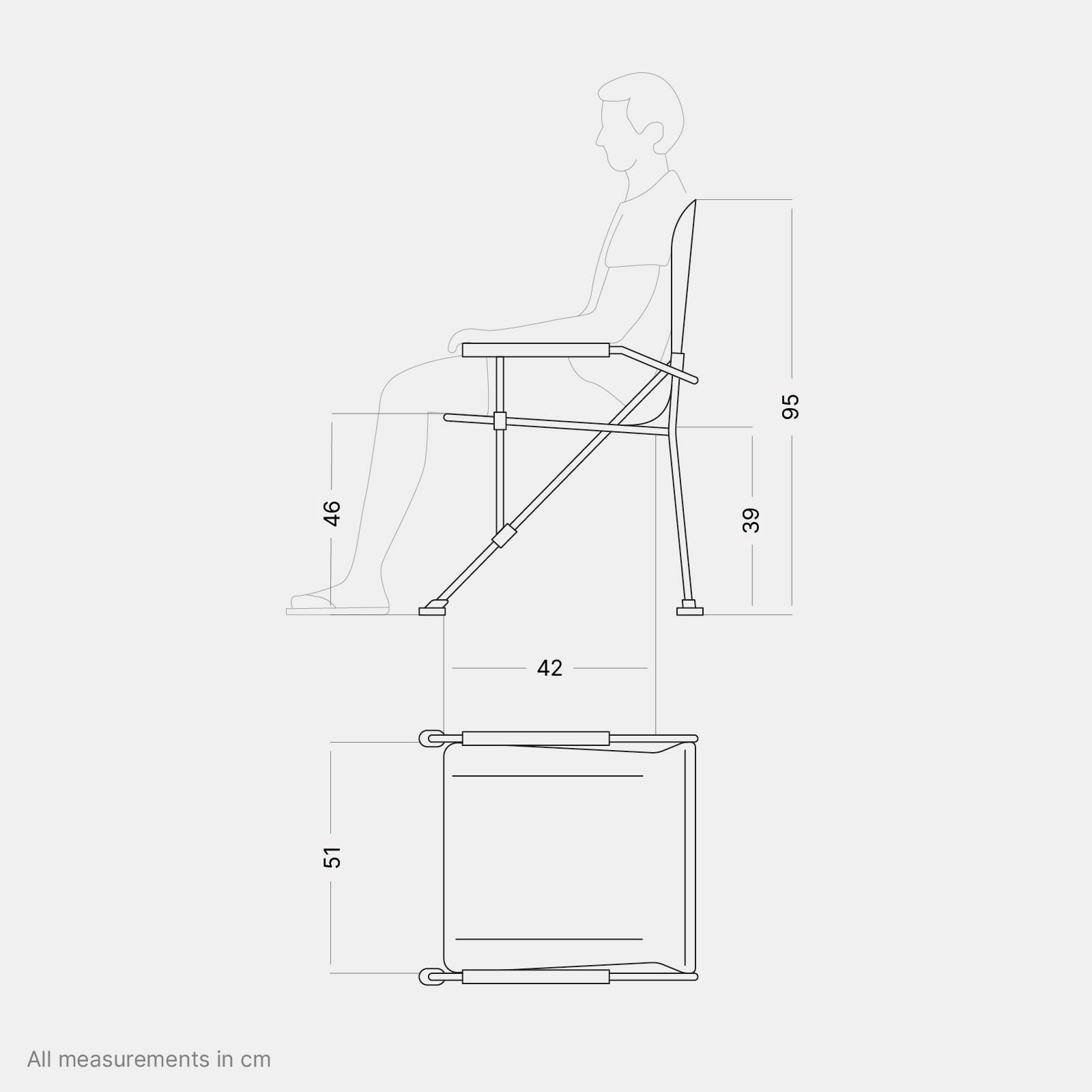 qeedo Johnny XL Campingstuhl 150 kg stabil – kompakter Camping Klappstuhl ideal für Camping, Garten, Festival & Angeln – Campingstuhl faltbar mit gepolsterter Rückenlehne & Getränkehalter
