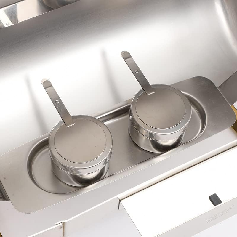 Miniatura 6 de Gold Roll Top - Juego de bufé para bufé de 9 cuartos de galón de acero inoxidable rectangular, para servidores y calentadores, bandeja de