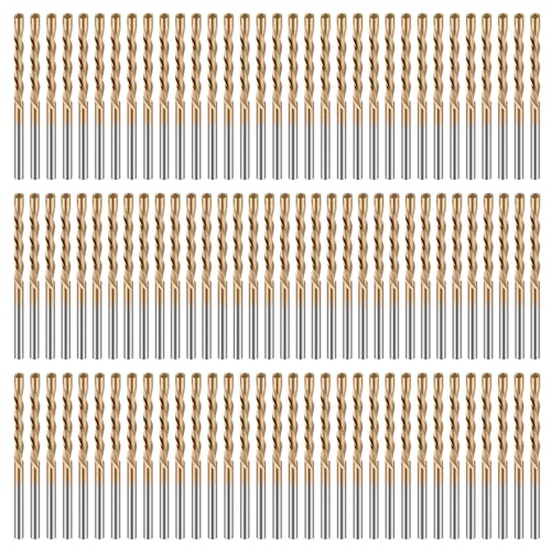 100 Pcs Drywall Bit 1/8 Inch Spiral Saw Tip Cutting Bits Drywall Multipurpose Guide Point Cutting Bits Drywall Router Bits Drywall Tools M2 High Speed Steel for Use with Spiral Saw (100)