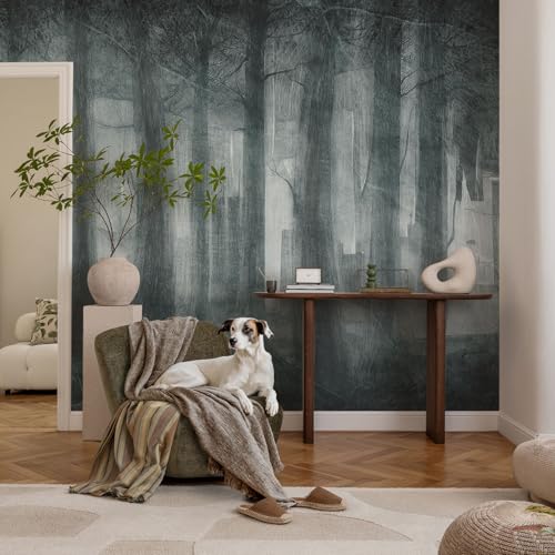 Papier peint intissé forêt mystérieuse 416x254 pour salon