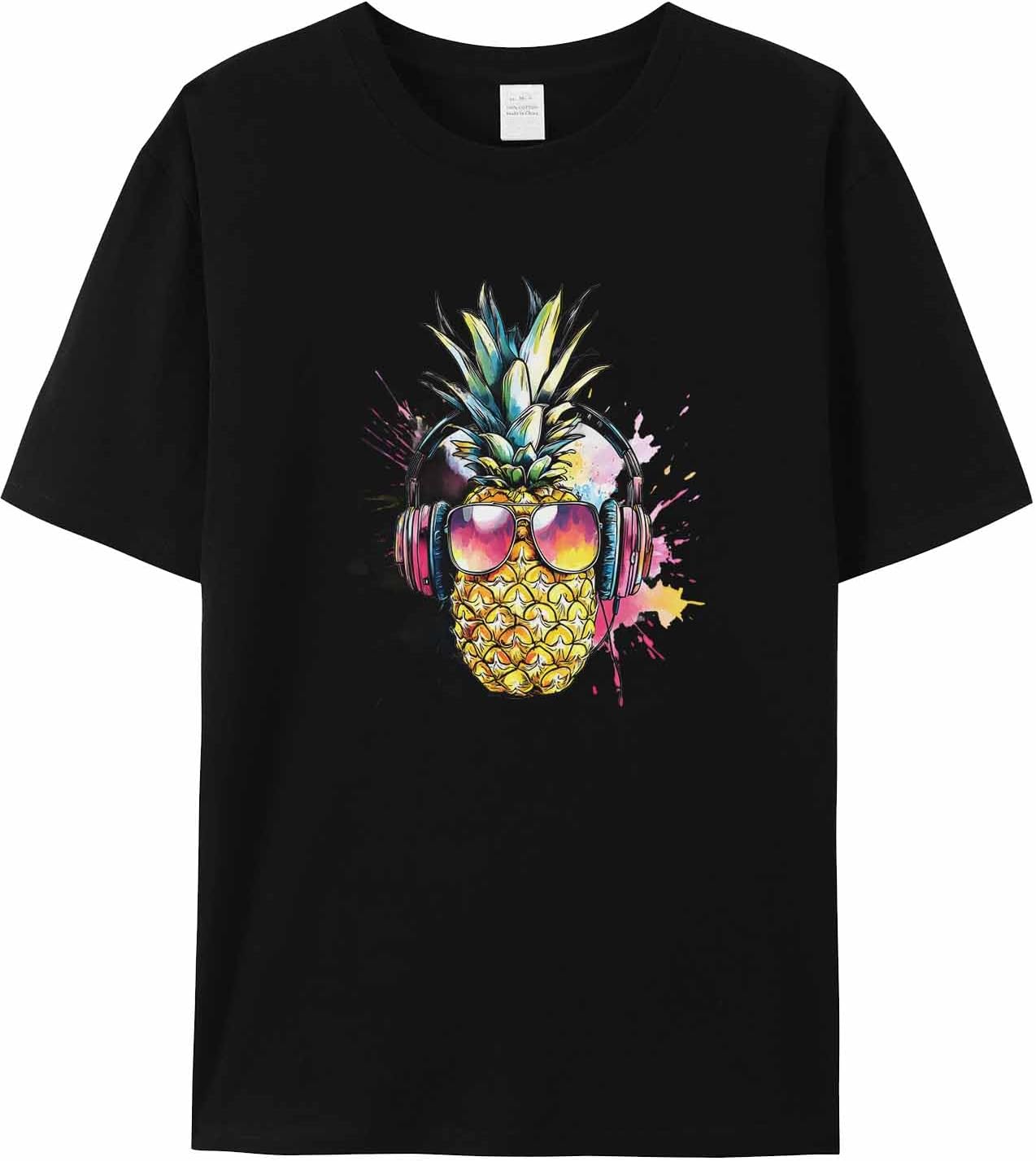 T-Shirt for Women, Rock Pineapple Fruit - Image 5