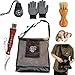 CEWROM Pilzmesser mit B&uuml;rste und Lineal, Taschenmesser Klappmesser Outdoor, Schwammerlmesser, Tragbares Pilzmesser Set mit Pilzb&uuml;rste Pilzsammeltasche Kompass Handschuhe, Geschenk f&uuml;r Pilzsammler