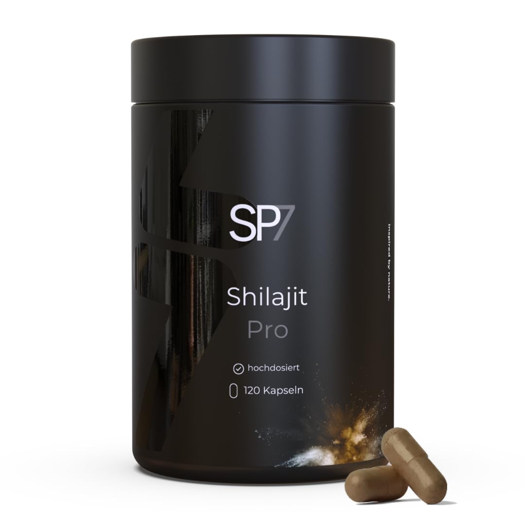 SP7® Shilajit Pro Kapseln - Himalaya Mumijo mit 85 Minerals - 120 Kapseln - hochdosiert 1000mg pro Tagesdosis - originales Shilajit aus Himalaya - vegan & laborgeprüft