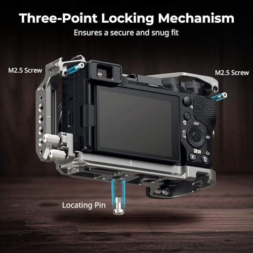 Image of SmallRig Hawklock Quick Release Cage Kit for Sony Alpha 6700, with Multiple Mounting Interfaces and Built-in Quick Release Plate for Arca-Swiss Plate and NATO Rail, with Cable Clamp for HDMI - 5060