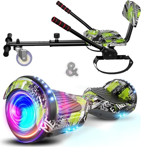 SISIGAD Hoverboard with Seat Attachment   Go Kart Conversion Kit   6.5