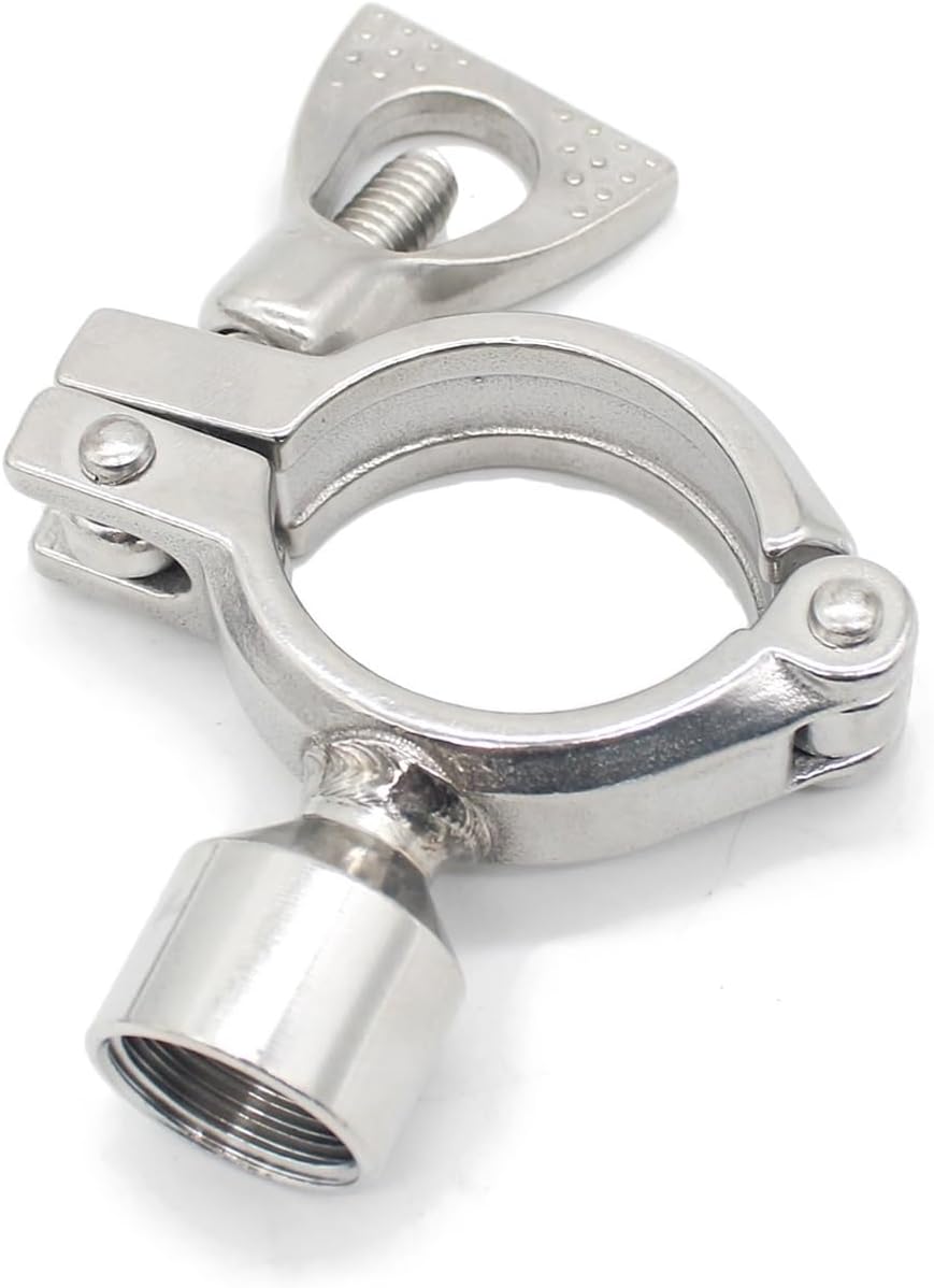 Pipe Fittings SS304 Tube clamps with female G1/2" Stainless casting Pipe Clamps heavy duty Tube Support 1/2"-4"(2.5inchX63mm 273g)