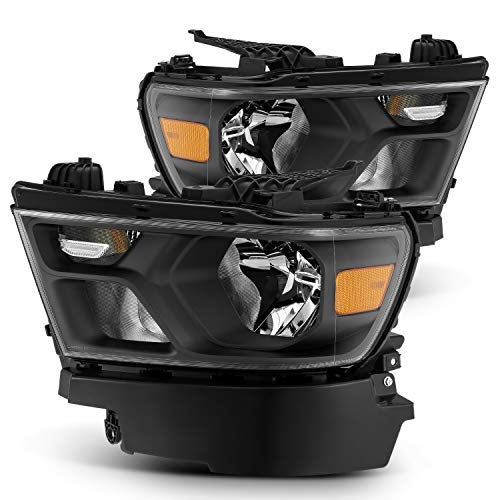 Modifystreet Black For 19 UP Ram 1500 Crystal Headlights Replacment Left/Right Assembly