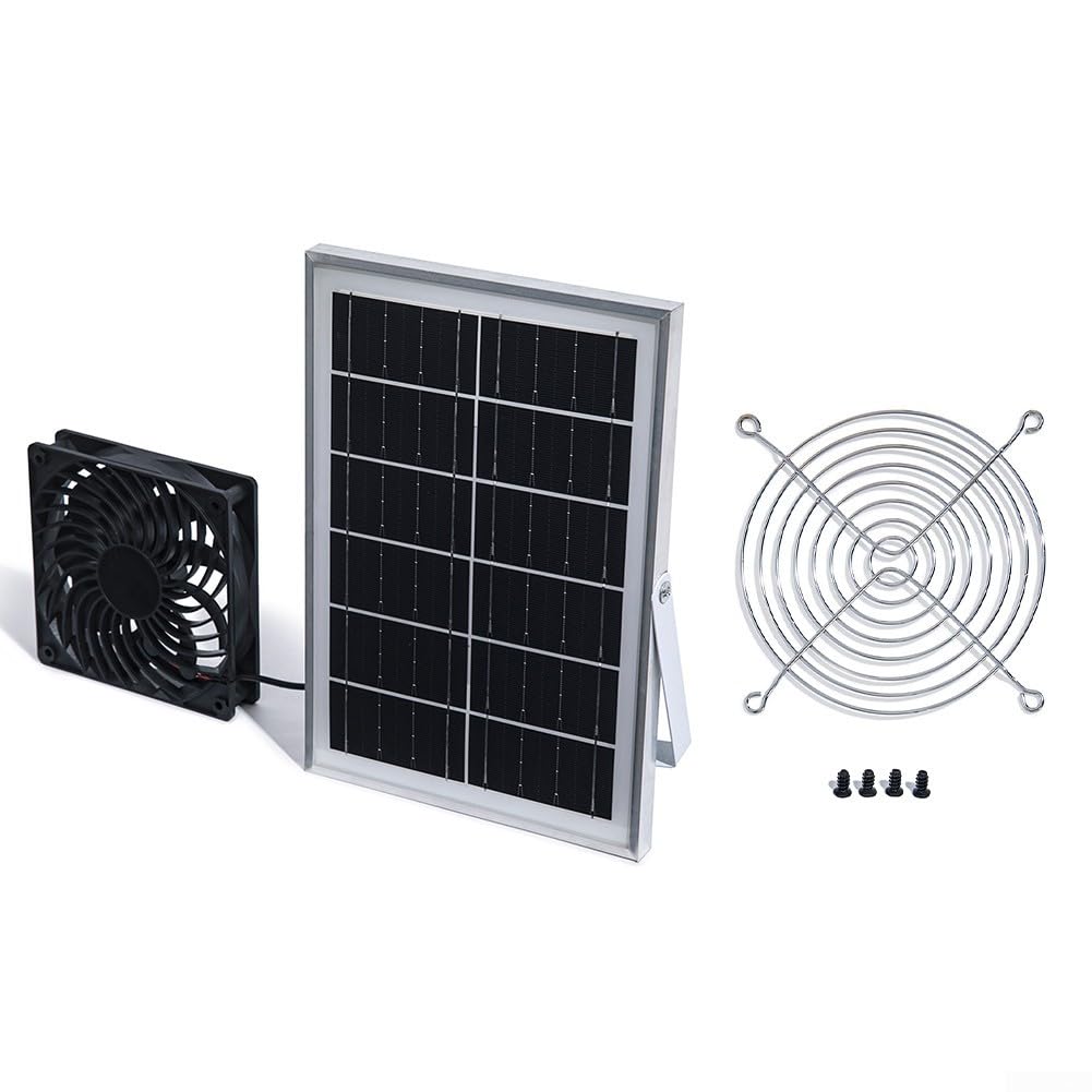 Ventilateur d'échappement solaire pour abris de jardin et serres avec panneau 6,5W IP65