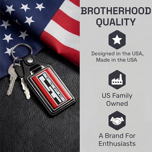 Image of Brotherhood Car Key Chain for Camaro - Classic Models Keychain for Men and Women Gift Key Ring - Medium Red - Type LT