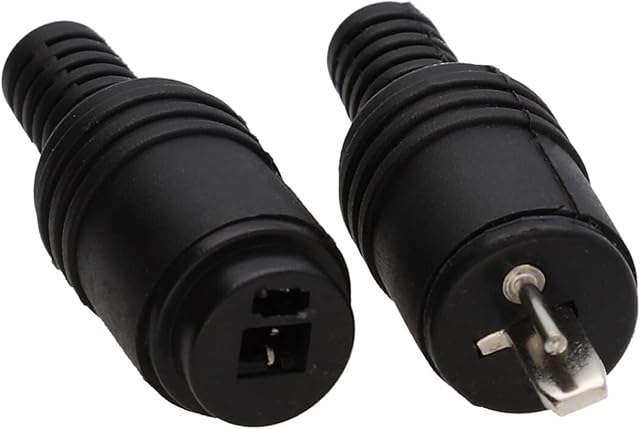kenable 2 pin DIN Plug and Socket Speaker HiFi Connector Screw Terminals Ends [2 Pack]