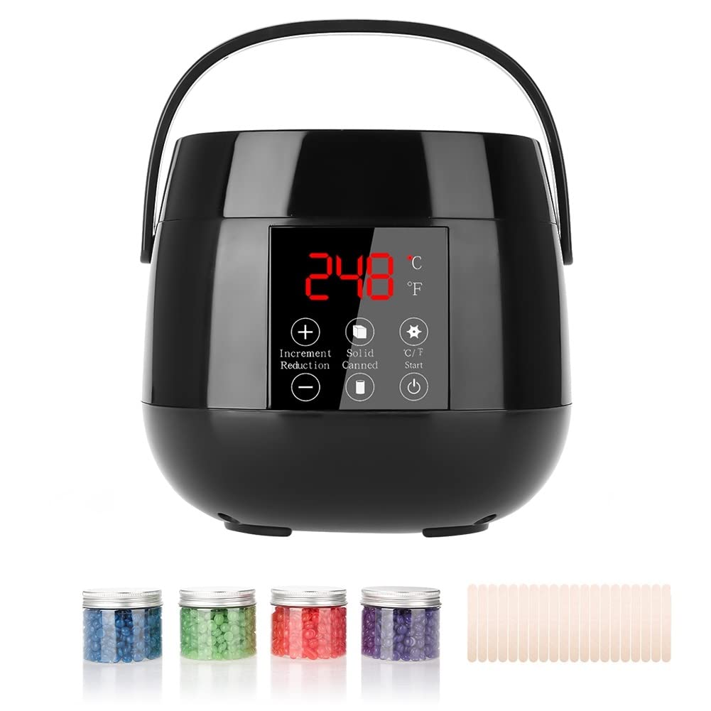 Amazon.com : Wax Heater, Wax Warmer with Intelligent Display for Hard Wax  Complete Waxing Kit with Hair Removal 400g Wax Beans and 20pcs Waxing  Spatulas : Beauty & Personal Care