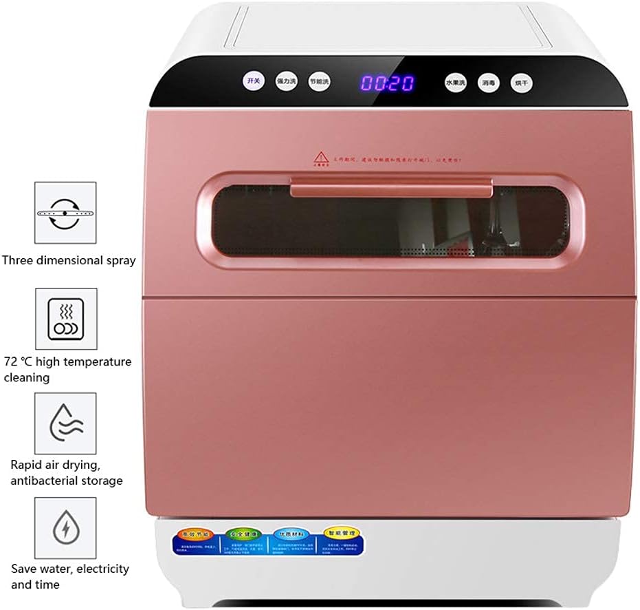 Kitchen Countertop Portable Compact Dishwasher, Dishwasher For Apartment, Condo, Rv, Office & Other Small Kitchens, Energy Efficient Design, Easy To Clean