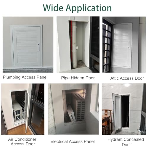 Porte d'accès en aluminium cloison sèche plafonds et plomberie