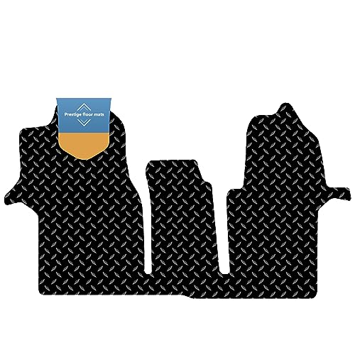 Prestige Mats, Fully Tailored Van Floor Mat Fits CRAFTER 2017-5mm Rubber, Anti Slip Mat, Non Slip Car Floor Mat, Edged With Black Cloth Binding