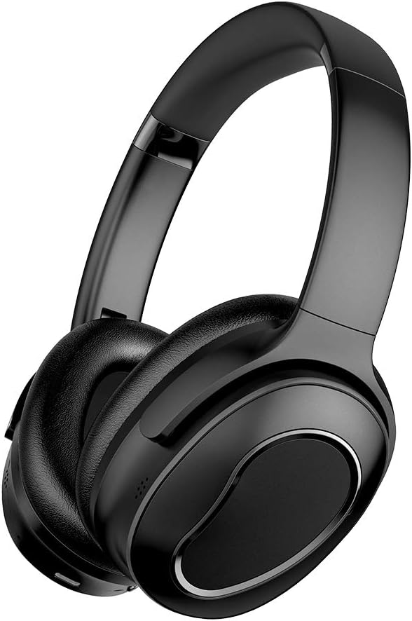 H001 Over Ear Wireless Headphone with Hybrid Active Noise Cancelling ,-35db Noise Cancelling ,with Microphone, Hi-Fi Stereo Sound , Bluetooth, Foldable Lightweight ,Comfortable Memory Foam Earpads