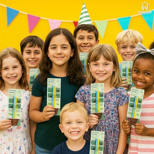 Image of Forever Pencil - Plantable pencil with Seed - Eco-Friendly Return Gifts for Birthday, cute stationery items and a Unique Gift for Girls and Boys (2 Pencil Card, 10.0, count)