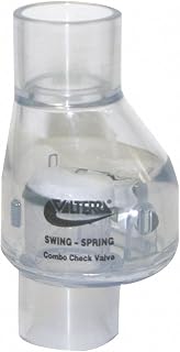 Valterra 200-C07 PVC Swing/Spring Combination Check Valve, Clear, 3/4" Slip