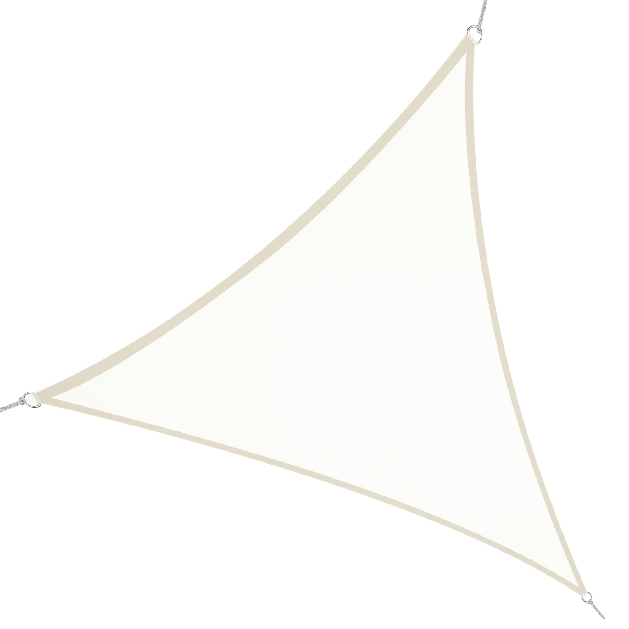 Outsunny Toldo Vela Sombrilla Parasol Triangulo 6x6x6 Metros Color Crema