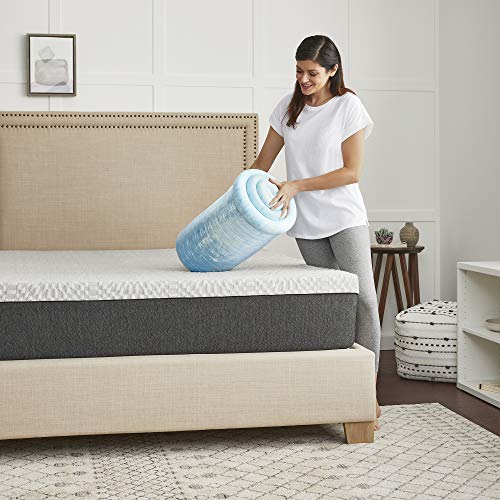 Sealy 2" Sealychill Gel Memory Foam Mattress Topper, King, White #TOP4
