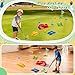 POWCAVA Kids Golf Set with Club - 16Pcs Kids Toy Golf Games Set, Mini Games Toddler Golf Set, Sports Outdoor Indoor Toys, Birthday for Girls Boys