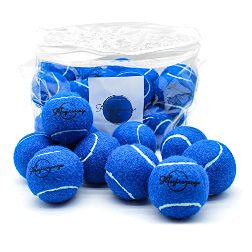 Image of Tennis Balls, Magicorange 30 Pack Advanced Training Tennis Balls Practice Balls, Pet Dog Playing Balls, Come with Bag for Easy Transport, Good for Beginner Training Ball (Dark Blue)