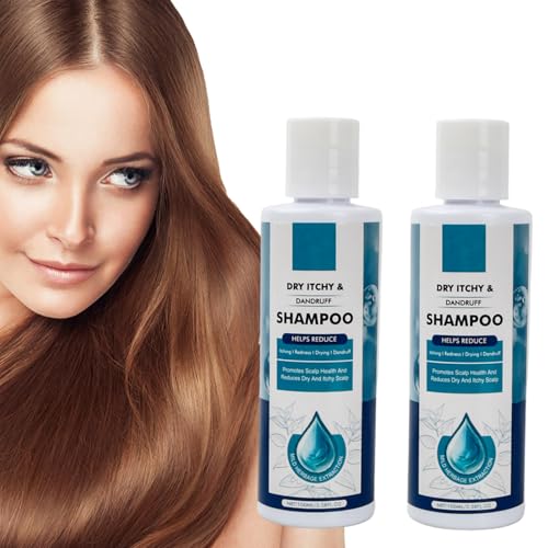 Champú para cuero cabelludo seco y foliculitis para aliviar el cuero cabelludo seco para hidratar el cuero cabelludo seco y anticaspa, Haa limpia y brillante (200 ml)