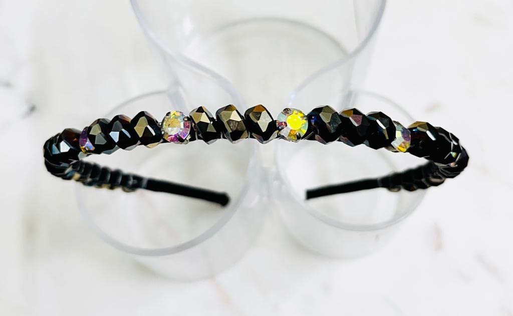 Deepti Chandna Designs Stunning And Elegant Handcrafted Headband, Featuring Crystals & Stones For Women (Korean 10 Mm-Golden Tone)