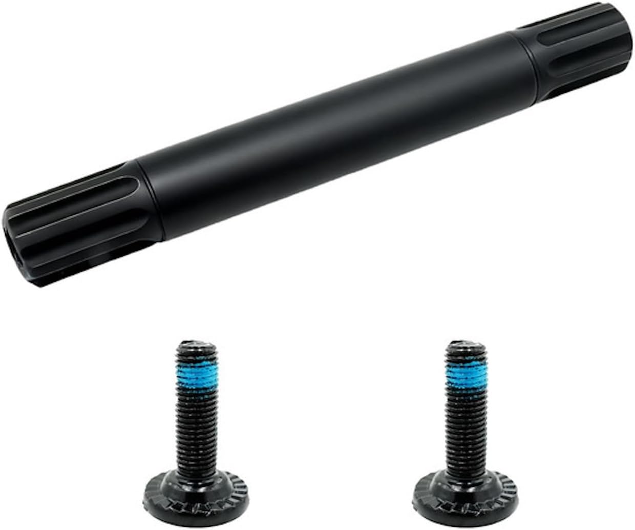 Cranks Parts BMX Crank axle CrMo 19mm 8T 150mm Long incl. 2 axle Bolts 8 Spline Spindle & Bolts for 19mm Bottom Bracket Black