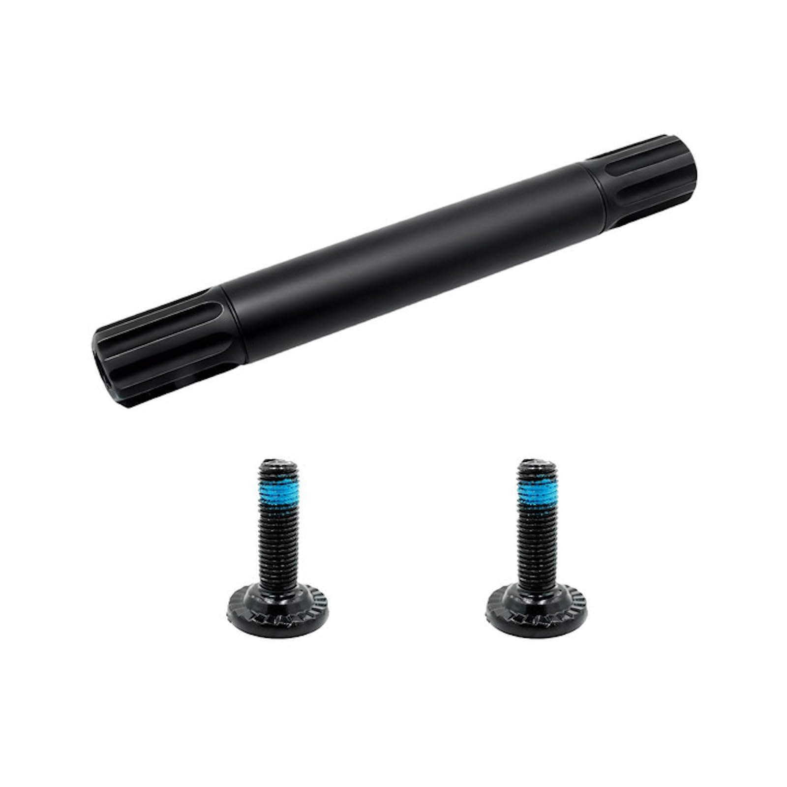 Cranks Parts BMX Crank axle CrMo 19mm 8T 150mm Long incl. 2 axle Bolts 8 Spline Spindle & Bolts for 19mm Bottom Bracket Black