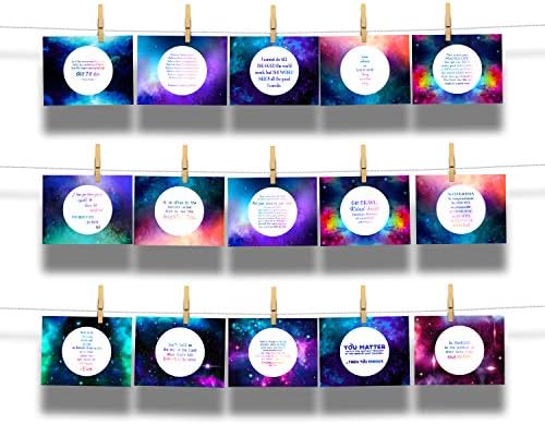 Galaxy Within Us Kind Cards Postcard 15-Pack Assortment - Collection of Encouraging & Empowering Postcards