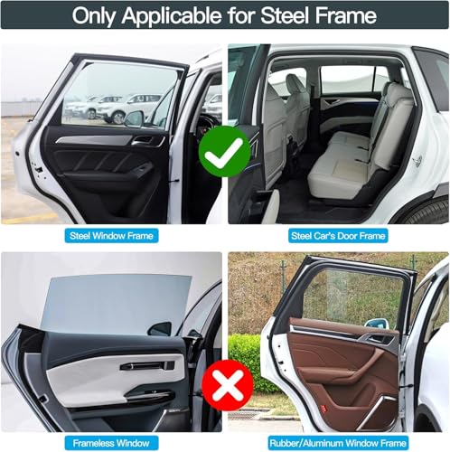 image for ZATOOTO 4 Pack Car Privacy Curtains, Full Blackout Car Window Shades, 
