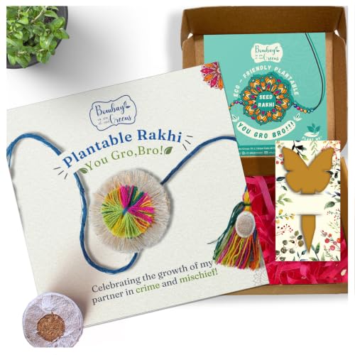 Image of Bombay Greens Plantable Rakhi for Brother, Multi Flower