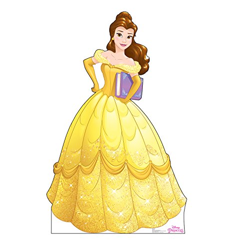 Image of Cardboard People Belle Life Size Cardboard Cutout Standup - Disney Princess Friendship Adventures