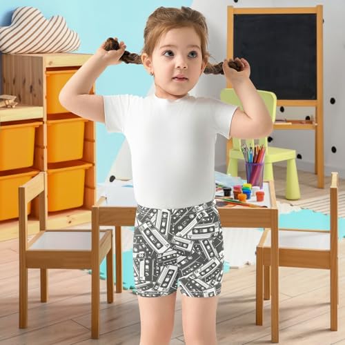 Girls Dance Shorts, Toddler Biker Shorts Cartwheel Under Dress Kids Biking Clothes 4-10Y2