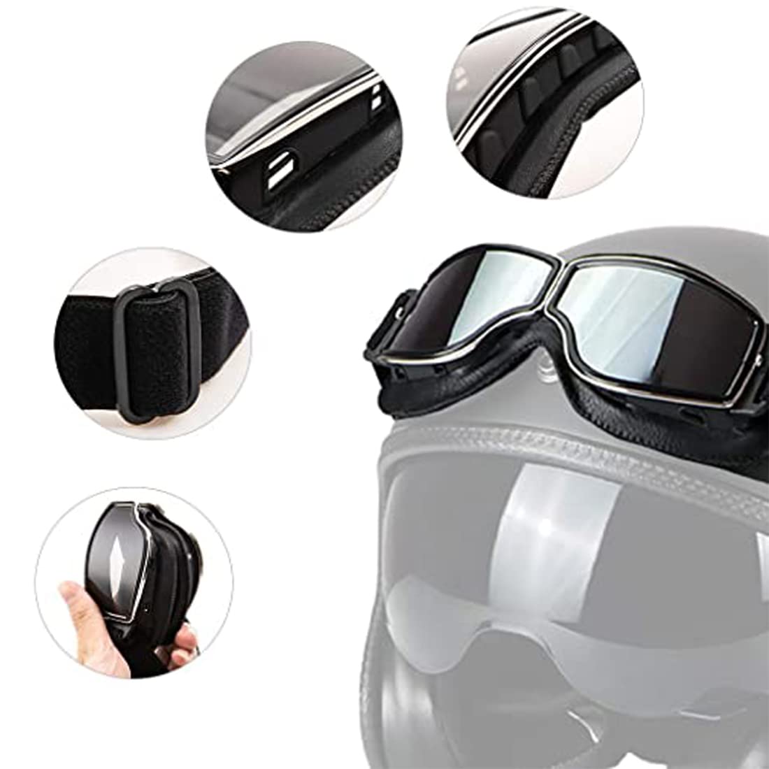 Amacoam Gafas de ciclismo resistentes al viento para motocicleta y deportes de bicicleta
