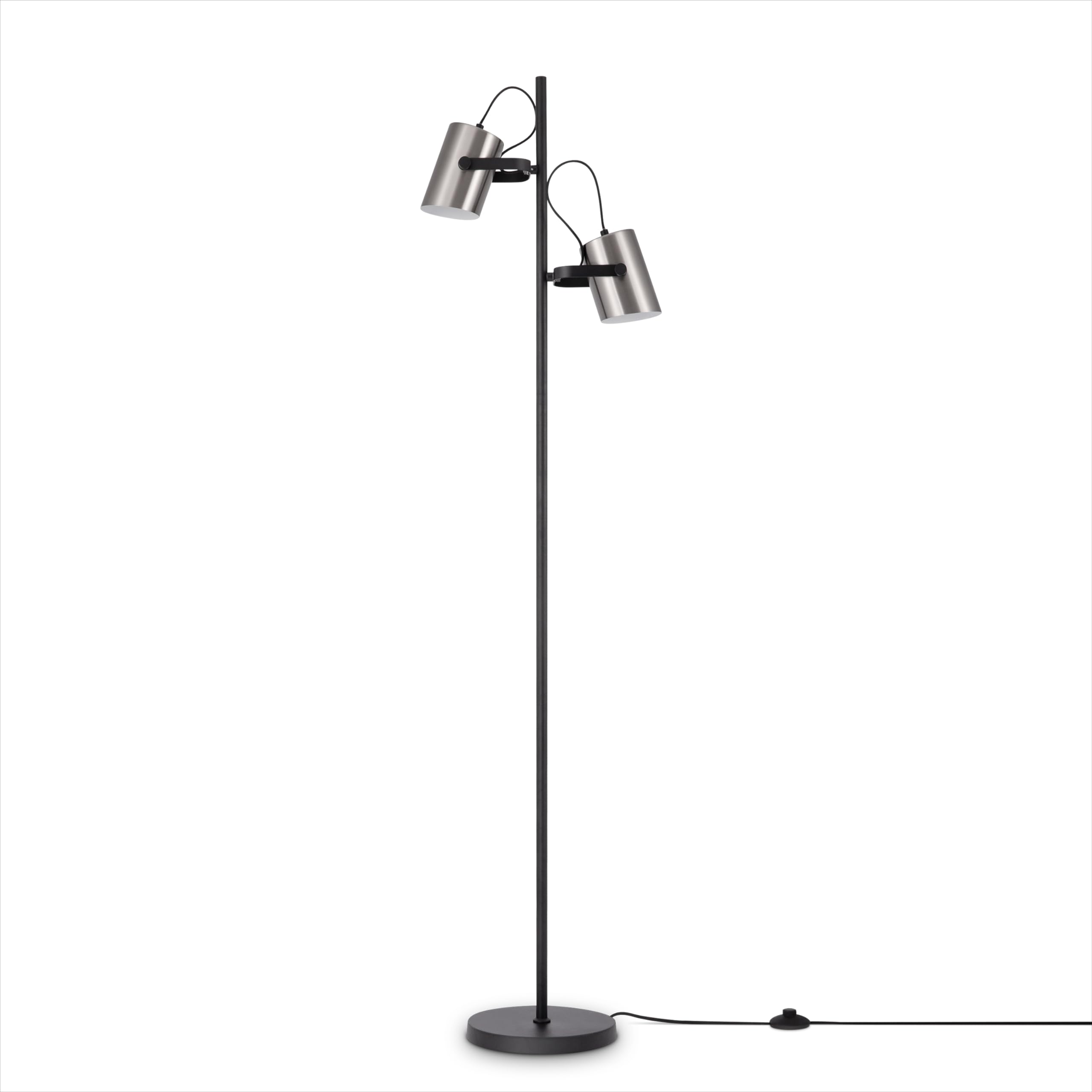 Paco Home Lampa Pod³ogowa Regulowana Wysoko¶æ Metalowa Lampa Do Czytania Obrotowa Lampa Do Salonu Industrialna Retro, Kolor:Schwarz - Metall, Typ oprawy___Technologia:E27
