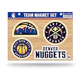 Rico Industries NBA Denver Nuggets Die Cut Team Magnet Set Sheet, 8.5 x 11-", Team Color