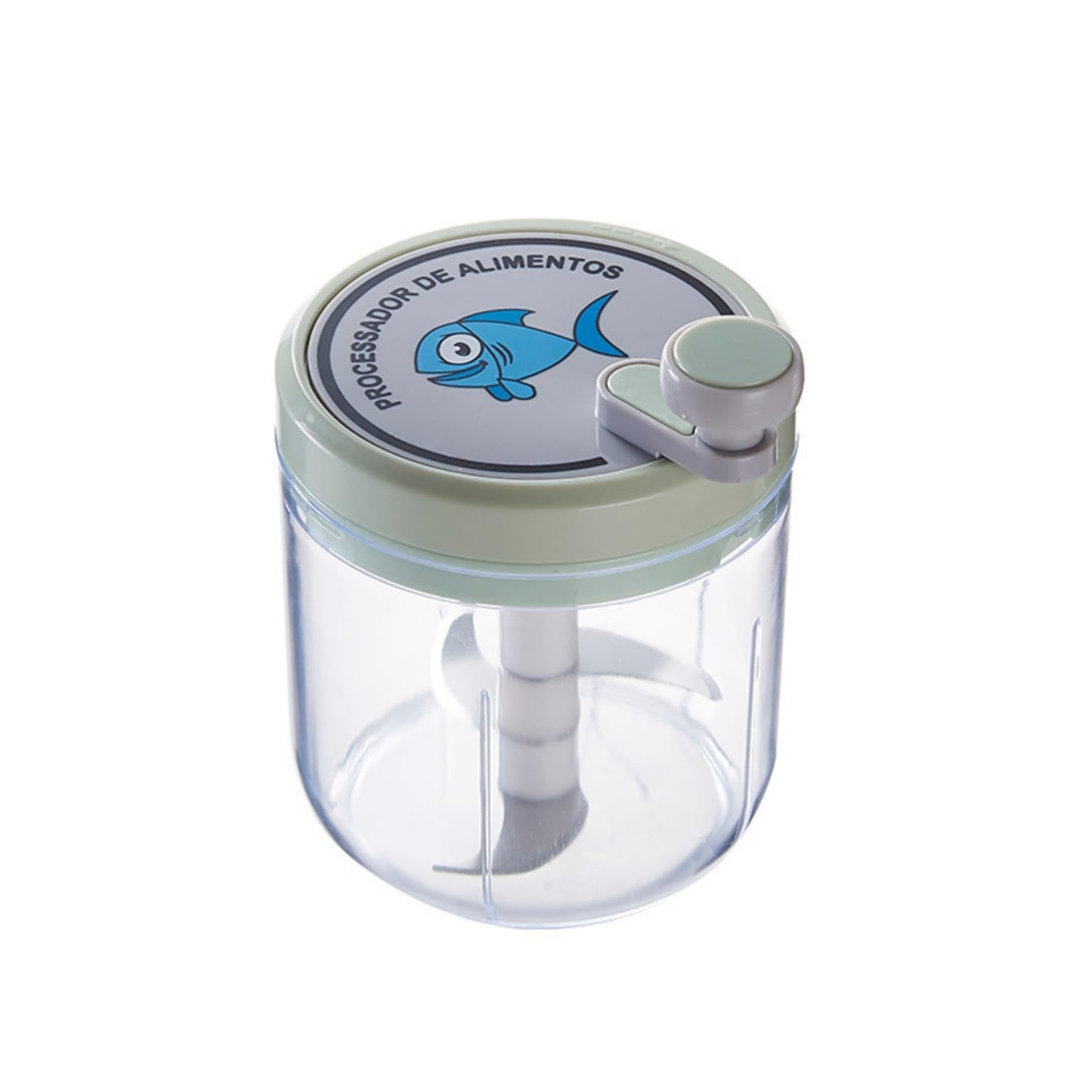 Compact Manual Garlic Mincer Easy to Use Manual Food Chopper Portable Chopper with Clear Cup Sturdy for Home Cooks, Kitchen, Small Kitchens, Camping, Green Large|Choppers|Home & Garden-image-40