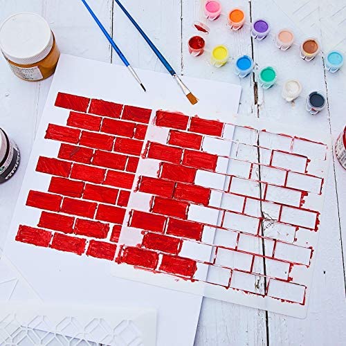12 Sets Geometric Honeycomb Stencils Painting Art Templates Stencils For Scrapbooking Drawing Tracing Diy Furniture Wall Floor Decor (7.87 X 7.87 Inch) #TOP3