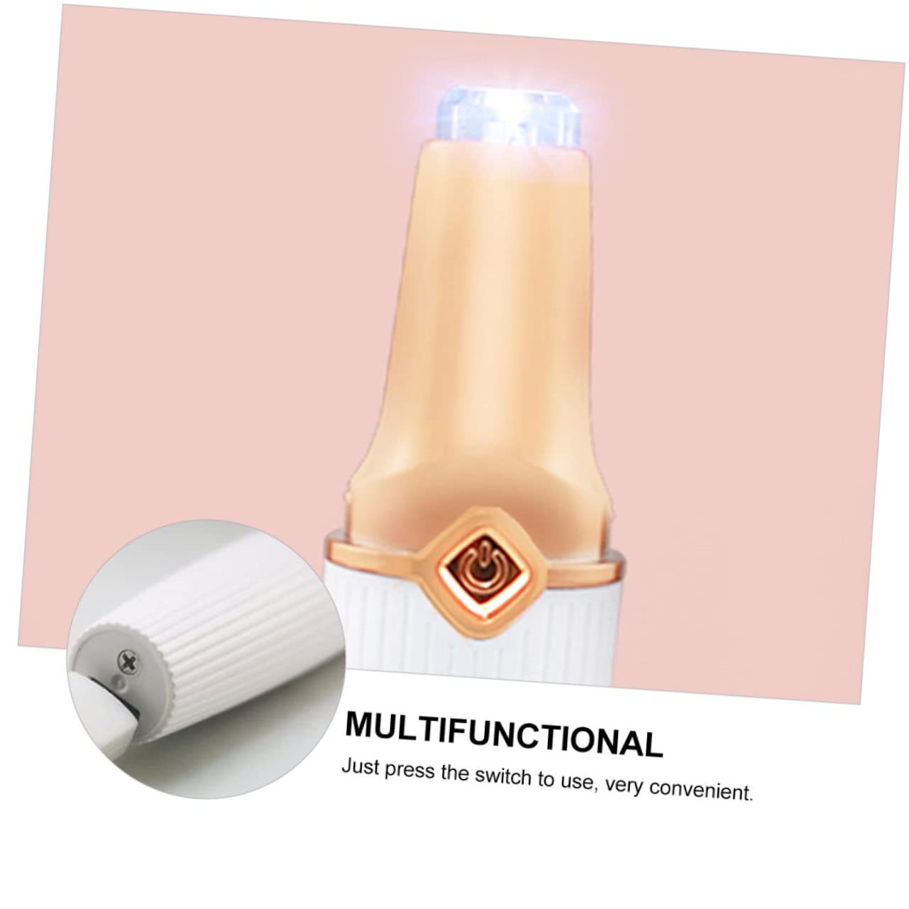 4 Pezzi Rasoio Elettrico per Donne Depilatore Multifunzione USB per e Sopracciglia Rimozione Dei Design Compatto e Portatile Bianco